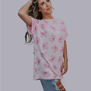 Pink Boxy Short Sleeve T-Shirt with Relaxed Fit